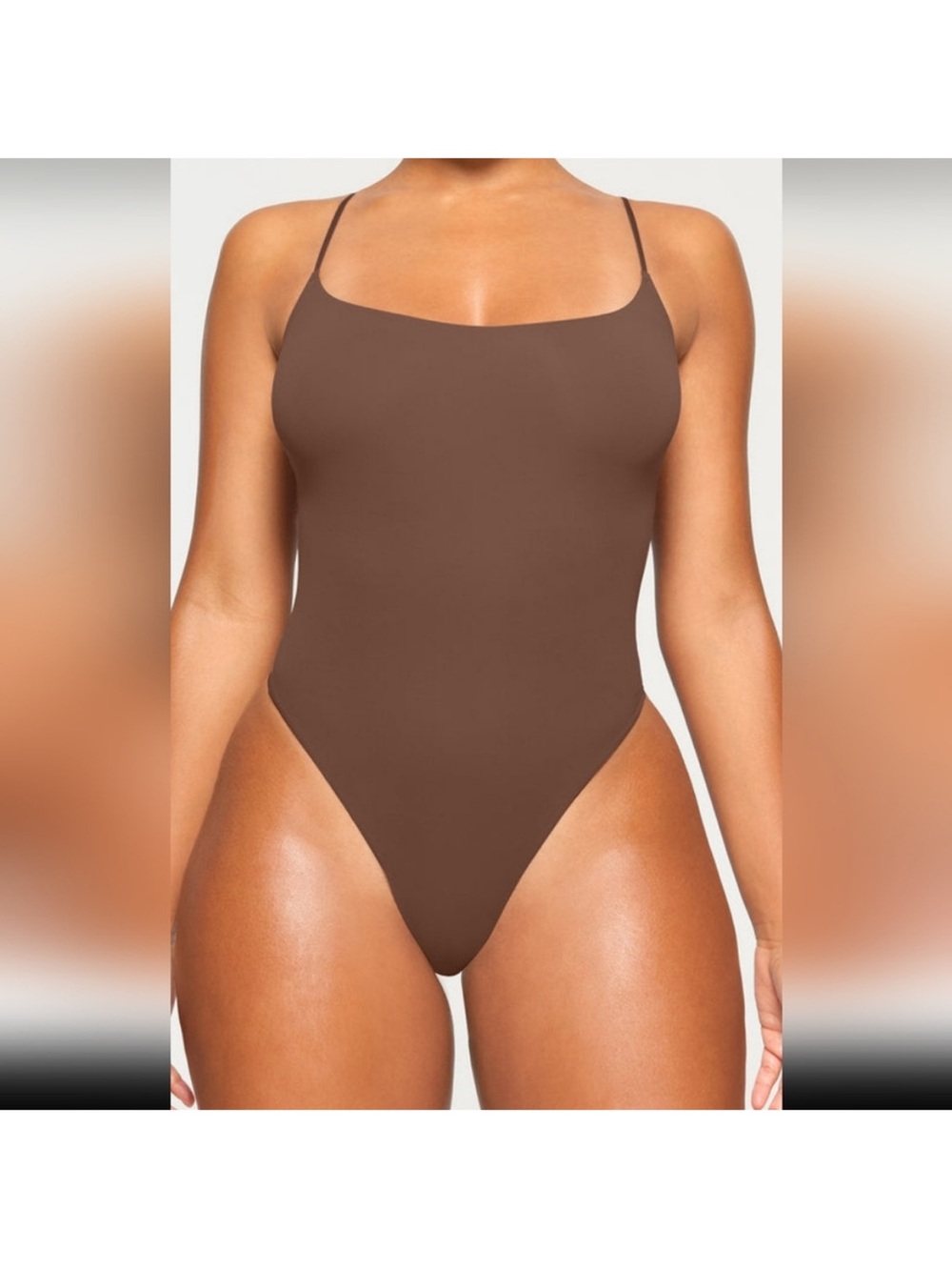 Skims Fits Everybody Cami Thong Bodysuit Jasper